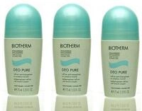 BIOTHERM K&ouml;rperpflegemittel 3x Biotherm Deo Pure Roll-on 75 ml = 225 ml