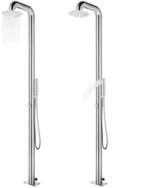 vidaXL Gartendusche, Bodendusche 225 cm Edelstahl