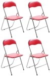 CLP Klappstuhl Felix (4er Set), klappbar, pflegeleicht, gepolstert