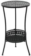 vidaXL Gartentisch Bistrotisch Schwarz 40x70cm Metall
