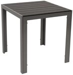 DEGAMO Gartentisch SORANO (1-St), quadratisch 70x70cm, Aluminium silbergrau +