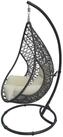 Greemotion H&auml;ngesessel Kuba mit Gestell schwarz wei&szlig; f&uuml;r Indoor Outdoor mit Kissen