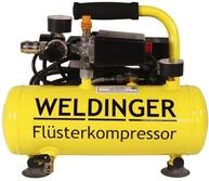 WELDINGER Kompressor FK40 compact Fl&uuml;sterkompressor 275 W 32 l/min Druckregler, 275
