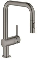 Grohe K&uuml;chenarmatur Minta, U-Auslauf herausziehbare Brause, Laminarstrahl