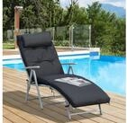 Outsunny Gartenliege Mit Kissen Garten Stoff 137 x 63,5 x 100,5 cm, Liege, 1...