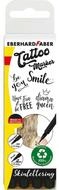 Eberhard Faber Filzstift 4 Skinlettering Tattoostifte schwarz 1,0 - 5,0 mm