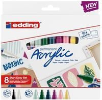 edding Marker Edding Acrylmarker Acrylic 5300+5100 nordic 8er Starter Set