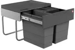 Hailo Einbaum&uuml;lleimer Hailo Abfallsammler 3644911 Swing Raumspar-Tandem-S 2x...