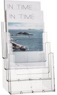 HELIT Zeitungsst&auml;nder Helit H2352202 Prospekthalter Glasklar DIN A5 hoch Anzahl der