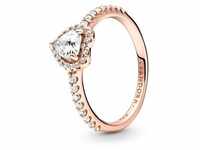 Pandora Fingerring Ring Herz für Damen mit Zirkonia PANDORA ROSE rosa 58mm
