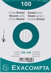 EXACOMPTA Karteikarten EXACOMPTA 10809SE Karteikarten DIN A6 liniert wei&szlig;