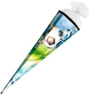 Roth Schult&uuml;te Fu&szlig;ball, 85 cm, eckig, mit wei&szlig;em T&uuml;llverschluss, Zuckert&uuml;te f&uuml;r