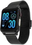 Heyro FIT 21 Fitness Wearable Armbanduhr Blutdruckmessung EKG Schwarz Fitnessuhr (3,9