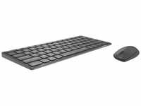 Rapoo 9600M Tastatur- und Maus-Set, Kabellos Deutsches-Layout QWERTZ Dunkelgrau