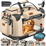 Lovpet Tiertransportbox bis 7 kg, Hundebox Hundetransportbox faltbar Inkl.Hundenapf