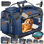 Lovpet Tiertransportbox bis 7 kg, Hundebox Hundetransportbox faltbar Inkl.Hundenapf