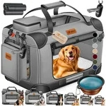 Lovpet Tiertransportbox bis 7 kg, Hundebox Hundetransportbox faltbar Inkl.Hundenapf