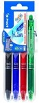 PILOT Tintenroller FRIXION ball CLICKER 2 Go Tintenroller-Set farbsortiert 0,4...