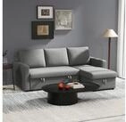 HOMCOM Ecksofa Leinen-Touch, mit Schlaffunktion, mit Chaiselongue, L-Form, Eckcouch 1