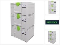 FESTOOL Werkzeugkoffer Systainer Set 3x SYS3 M 237 (3x 204843) 21,4 Liter