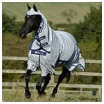Bucas Pferde-Fliegendecke Bucas Buzz-Off X light Full Neck - Silver 155 cm