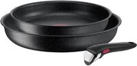 Tefal Pfannen-Set Ingenio Black Stone, Pfannenset abnehmbarer Griff,
