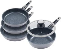 KING Pfannen-Set Moonscape, Aluminiumguss (Set, 5-tlg., je 1 Pfanne &Oslash; 20/24/28/24