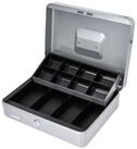 HMF Geldkassette Geldkassette abschlie&szlig;bar, Kasse mit 8 M&uuml;nzf&auml;chern, und 4
