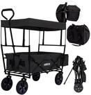 Arebos Bollerwagen ECO faltbar mit Dach, 70 kg Tragkraft f&uuml;r Garten, Camping &