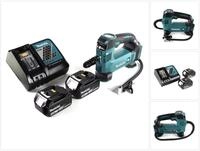 Makita Akku-Handkompressor DMP 180 RT Akku Kompressor 18 V 8,3 bar + 2x Akku...
