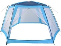 vidaXL Poolverdeck, Pool-Zelt 660x580x250 cm Blau