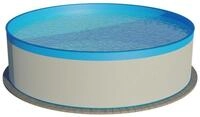 Waterman Rundpool Stahlwandpool rund 350x90 cm, Stahl 0,3 mm wei&szlig;, F (Einzelbecken,