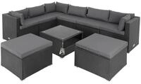 Casaria Gartenlounge-Set Taipei, (26-tlg), Gartenm&ouml;bel 8 Personen Tisch 7cm...