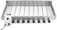BBQ-Toro Grillspie&szlig; Edelstahl Grillaufsatz mit 9 Spie&szlig;en, 56 x 26-40 cm, Motor