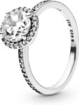 Pandora Fingerring Pandora Quadratischer Funkelnder Strahlenkranz Ring 196250CZ