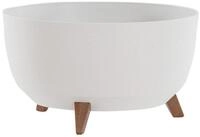 Siena Garden Pflanzk&uuml;bel Pflanzgef&auml;&szlig; OSLO wei&szlig; 47x26,5 cm Kunststoff an...