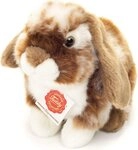 Teddy Hermann&reg; Kuscheltier Hase sitzend dunkelbraun/wei&szlig; 20 cm, zum Teil aus