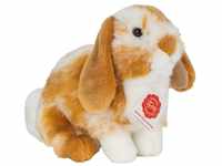 Teddy Hermann® Kuscheltier Hase sitzend hellbraun/weiß, 20 cm, zum Teil aus