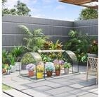 Outsunny Foliengew&auml;chshaus Fr&uuml;hbeet mit T&uuml;r Pflanzenhaus Pflanzenaufzucht,...