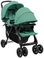 vidaXL Kombi-Kinderwagen Kinderwagen Kinderkarre Buggy Zwillings-Geschwisterwagen