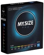 MY.SIZE XXL-Kondome PRO 72mm Packung mit, 3 St., Ma&szlig;kondome, Kondome f&uuml;r besten