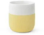 ROYAL COPENHAGEN Becher Contrast Gerippt Sunbeam 350 ml, 1-tlg., Porzellan, Silikon
