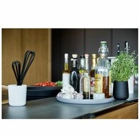 Zone Denmark Tablett Singles Warm Grey 30 cm, Metall, Eisen