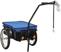 vidaXL Fahrradlastenanh&auml;nger Fahrradanh&auml;nger und Handwagen 155x60x83 cm Stahl...