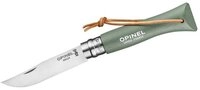 Opinel Taschenmesser Taschenmesser No 06 COLORAMA moosgr&uuml;n rostfrei Kordel