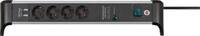 Brennenstuhl Alu-Office-Line Steckdosenleiste 4-fach (Ein- / Ausschalter,
