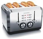Arendo Toaster 4-Scheiben, Automatik, Edelstahl, W&auml;rmeisolierendes