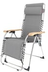 Fiam Gartenliege Movida Soft aus Aluminium, Anthrazit, stufenlos verstellbar,