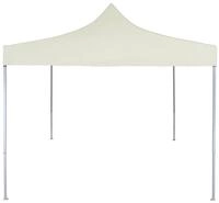 vidaXL Partyzelt, Profi-Pavillon Faltbar 2&times;2 m Stahl Creme