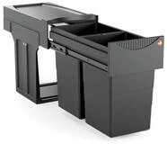 Hailo M&uuml;lleimer Hailo Abfallsammler 3666851 Tandem 2x 15 Liter Black Edition